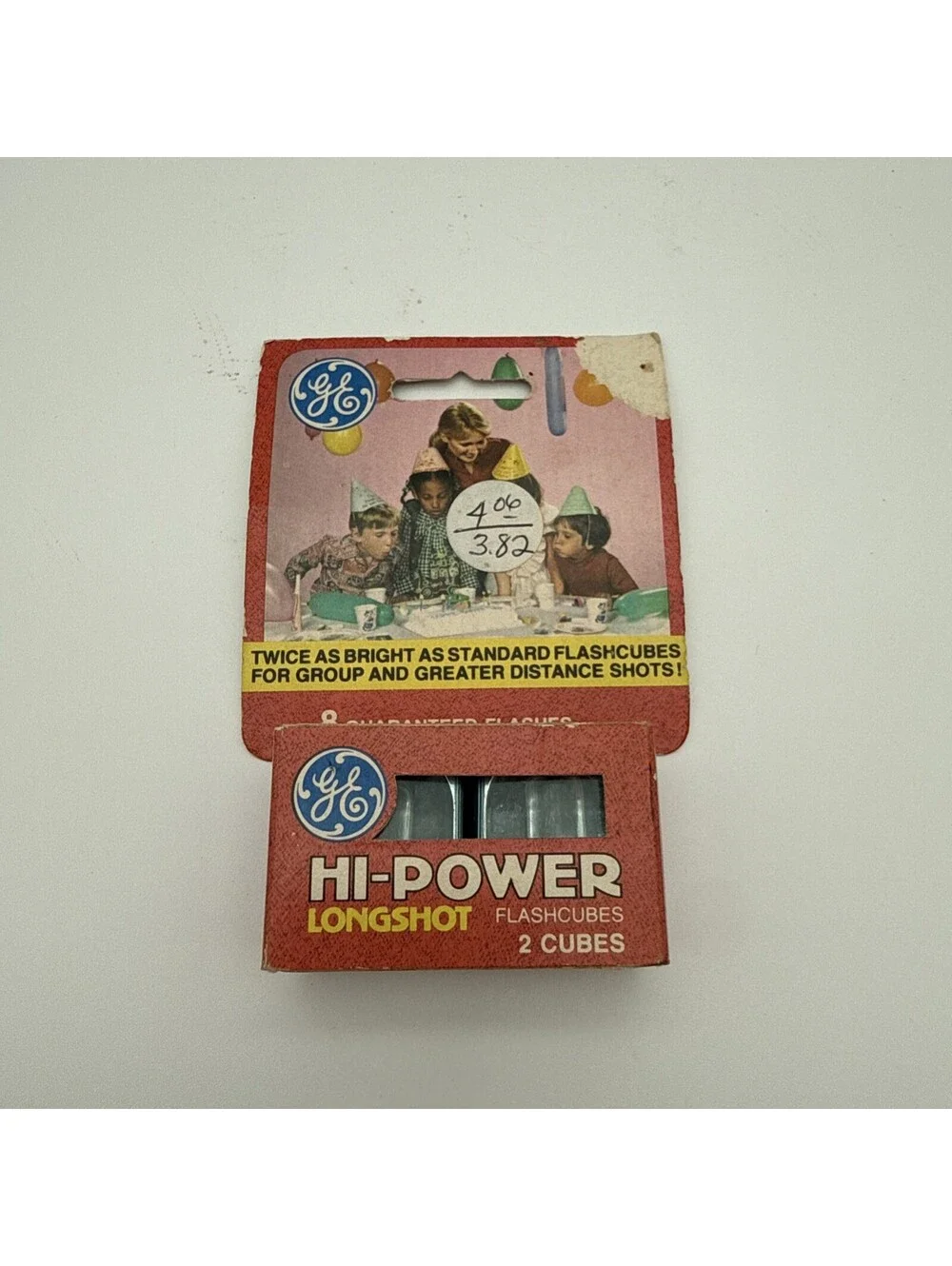 GE HI-POWER FLASH CUBES for Polaroid Focused Flash Cameras in Original Box Two